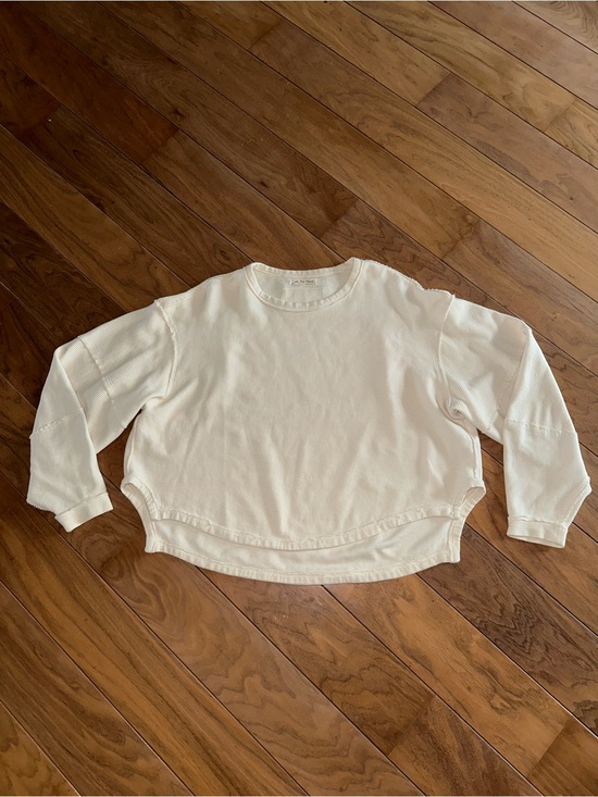 We The Free Sweaters - We The Free Cream Crewneck Boxy Sweater
